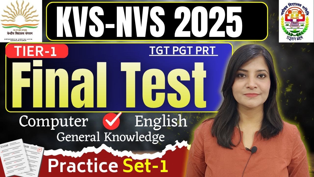 KVS NVS-2026 TIER-1 MOCK TEST 1 CLASS KVS NVS TGT PGT PRT CLASSES #kvs #nvs #kvsnvs2025