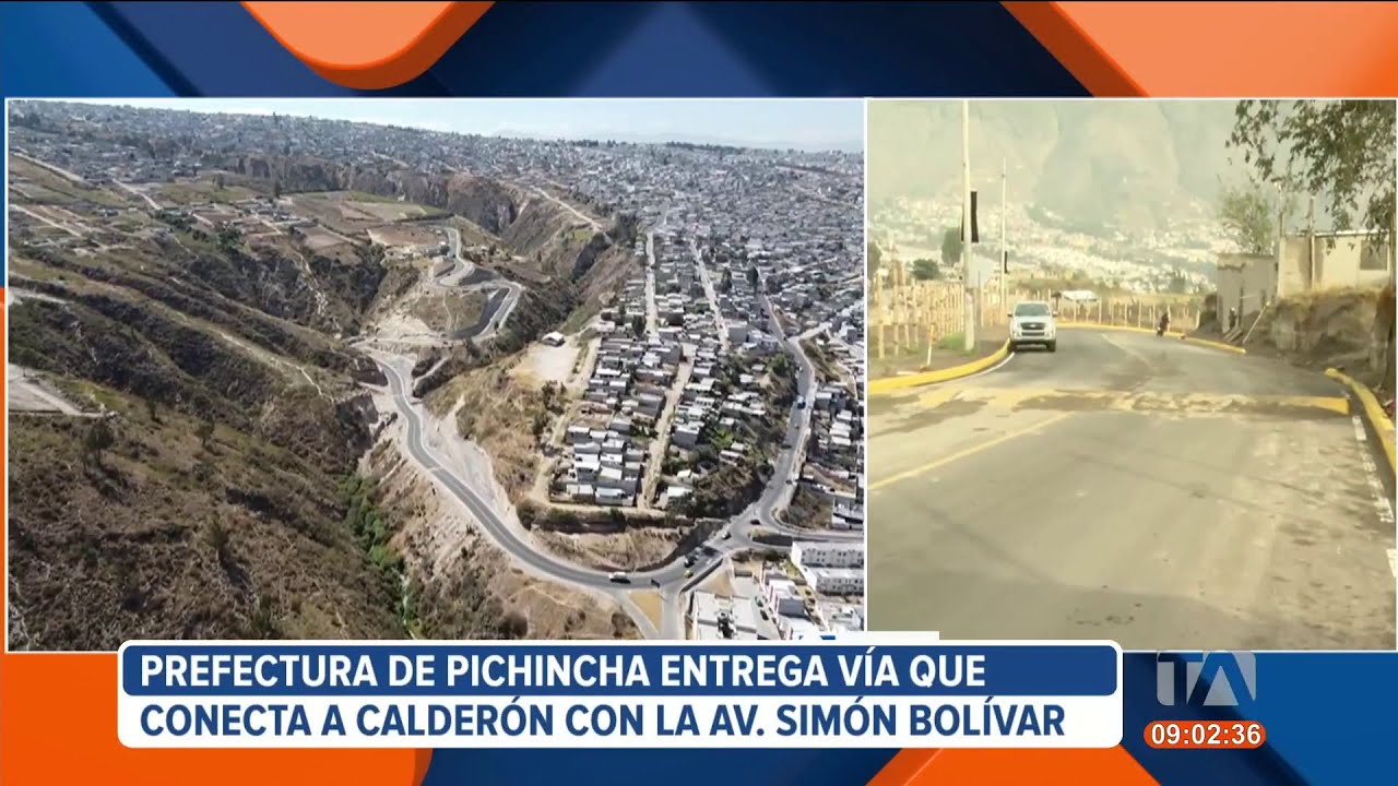 Prefectura de Pichincha inaugura la vía que conectará Calderón con la Av. Simón Bolívar