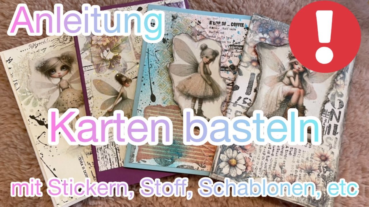 Karten basteln 💕 mit Stempeln, Stickern & Co 🤩 watch me craft 💕