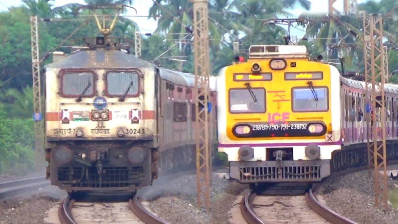 🔥 130 KMPH Fastest Trains Speeding at High Speed Route | WAP7 Trains at Full Speed