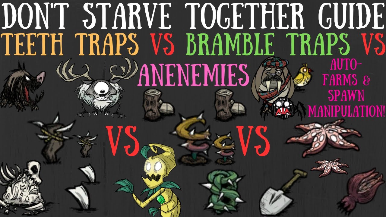 Teeth Traps VS Bramble Traps VS Anenemies! Mob Farms, Exploits & More! - Don't Starve Together Guide