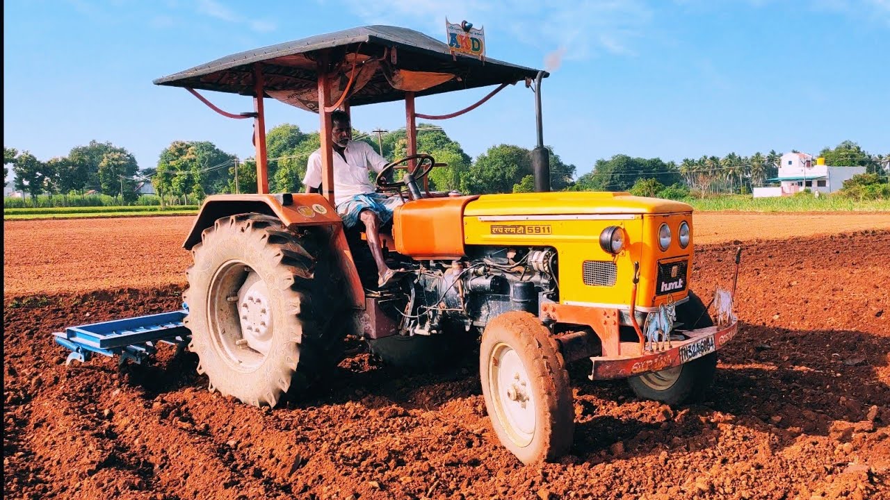 HMT 5911 Tractor rotary tiller performance review | filed working| Come To My Village