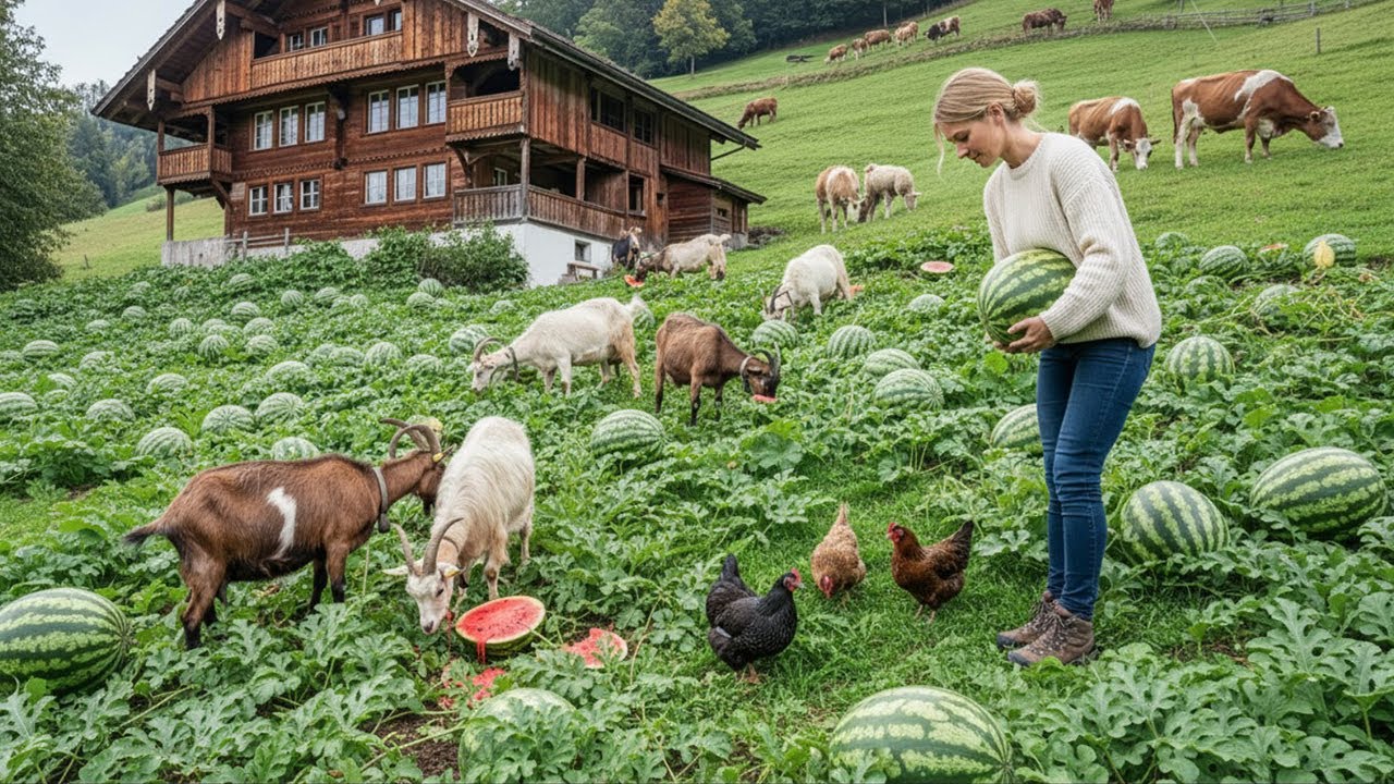 Countryside life garden - This is a great way to grow and harvest watermelon - Relaxing farm fresh