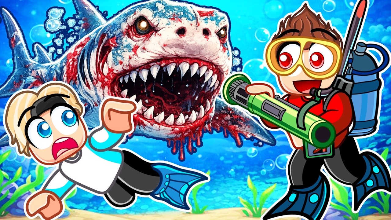 2 SPIELER vs. MEGALODON! (Roblox)