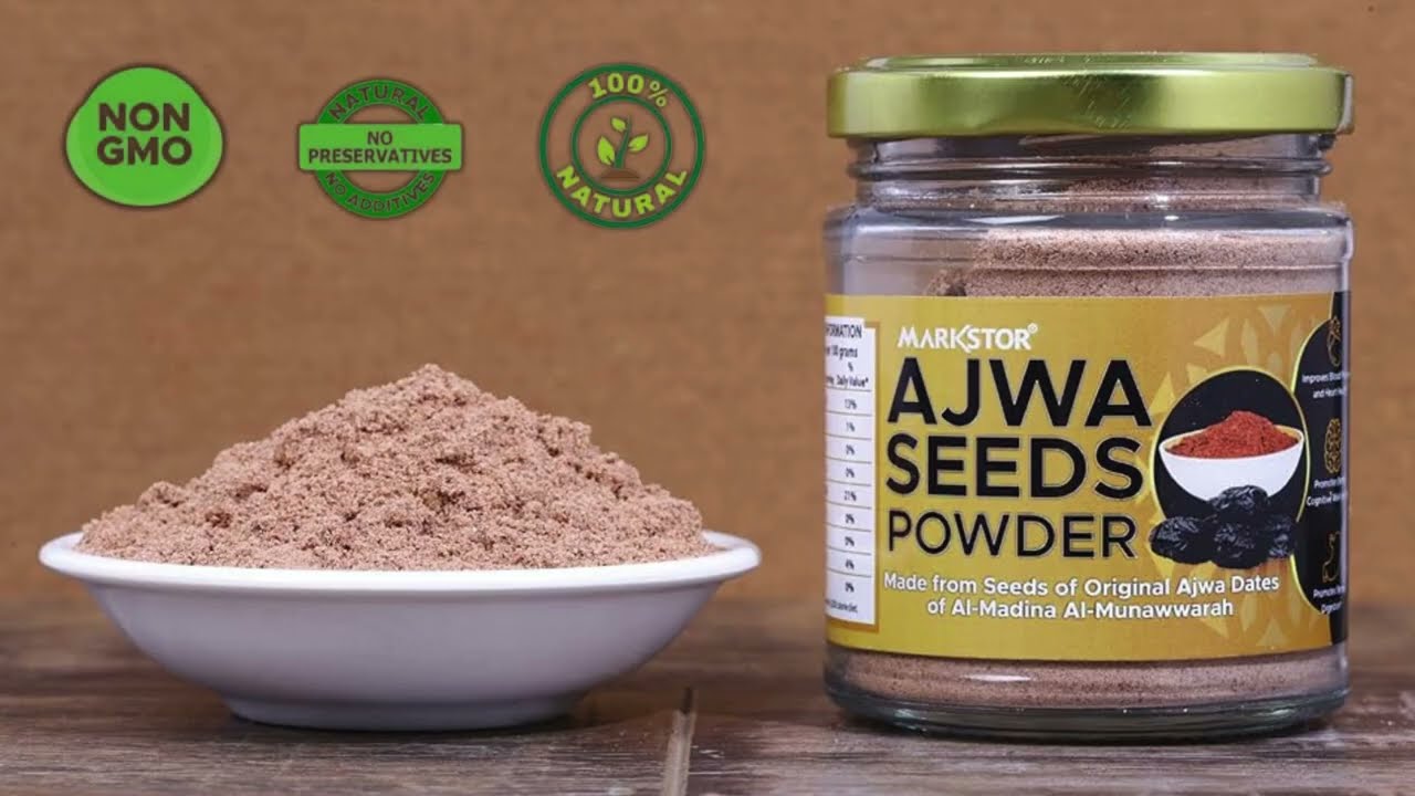 Markstor Ajwa Dates Seeds Powder - 100g - Nature's Multi-mineral Powerhouse