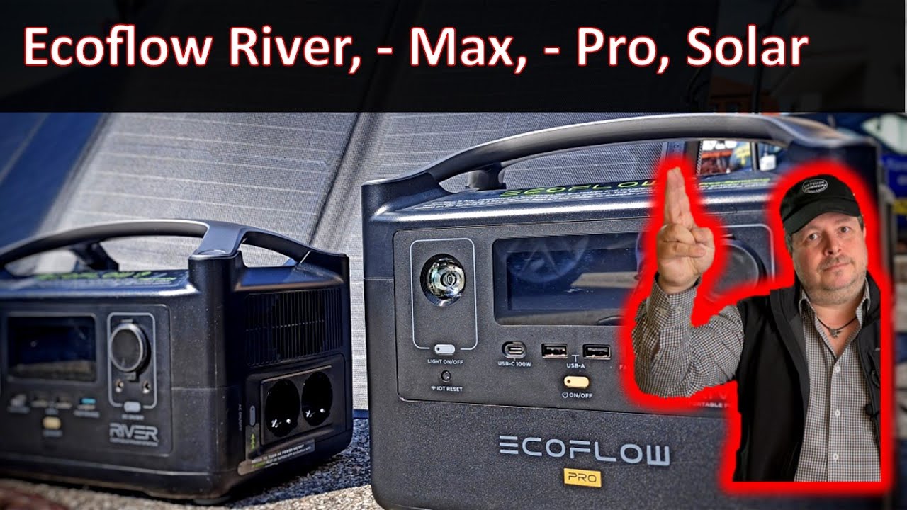 Notstrom: Ecoflow River + Max  + Pro Powerbank Test + Solarpanel Ecoflow 160 Wp Test