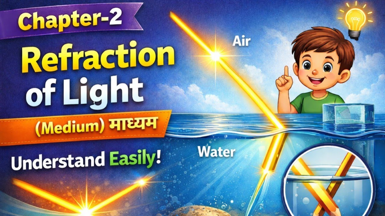 Class 10th physics refraction of light|Medium (माध्यम) क्या है , refractive index |bihar board |