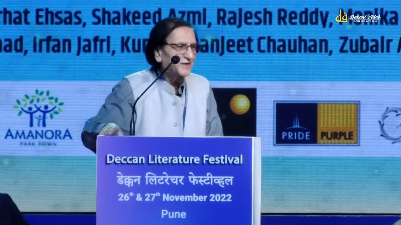 Wasim Barelvi at Rang Mushaira 2022 Dakani Adab Foundation #deccanliteraturefestival2022