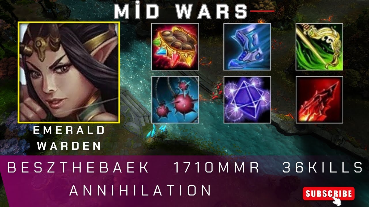 HoN | Mid Wars | Emerald Warden | BesZThebaek | 1710 MMR
