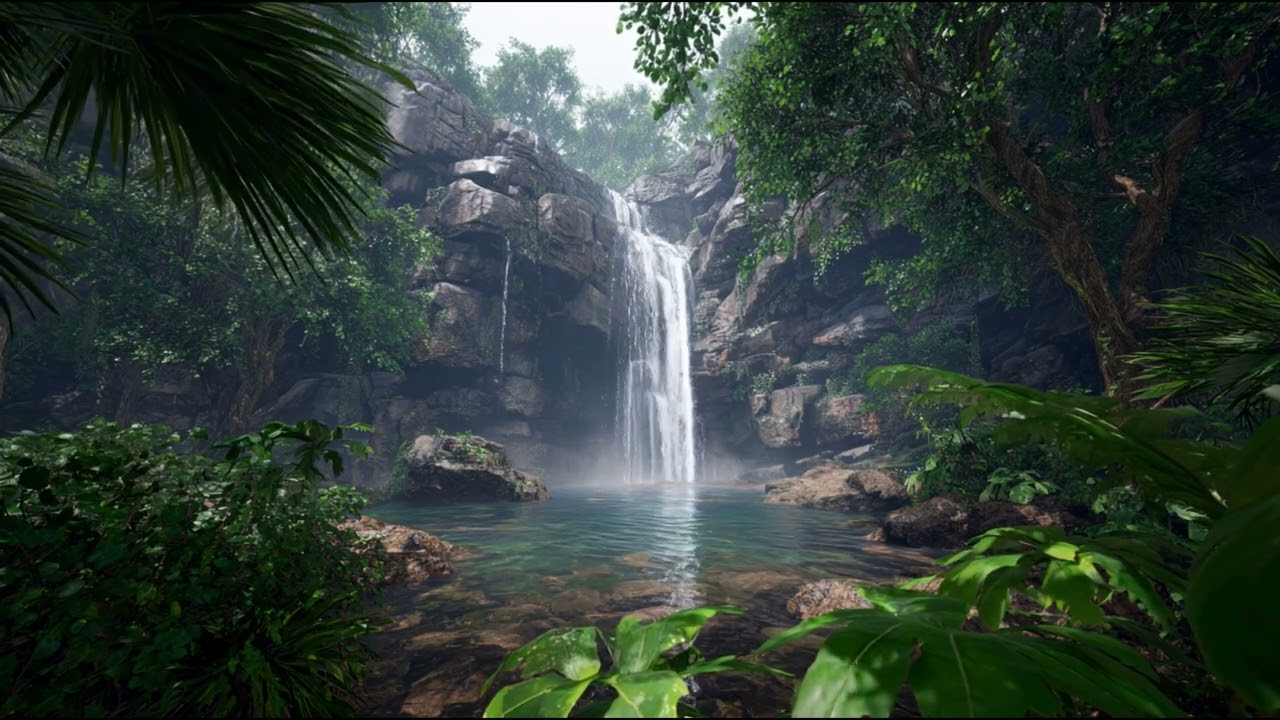 🌿 Relaxing Jungle Waterfall 💧