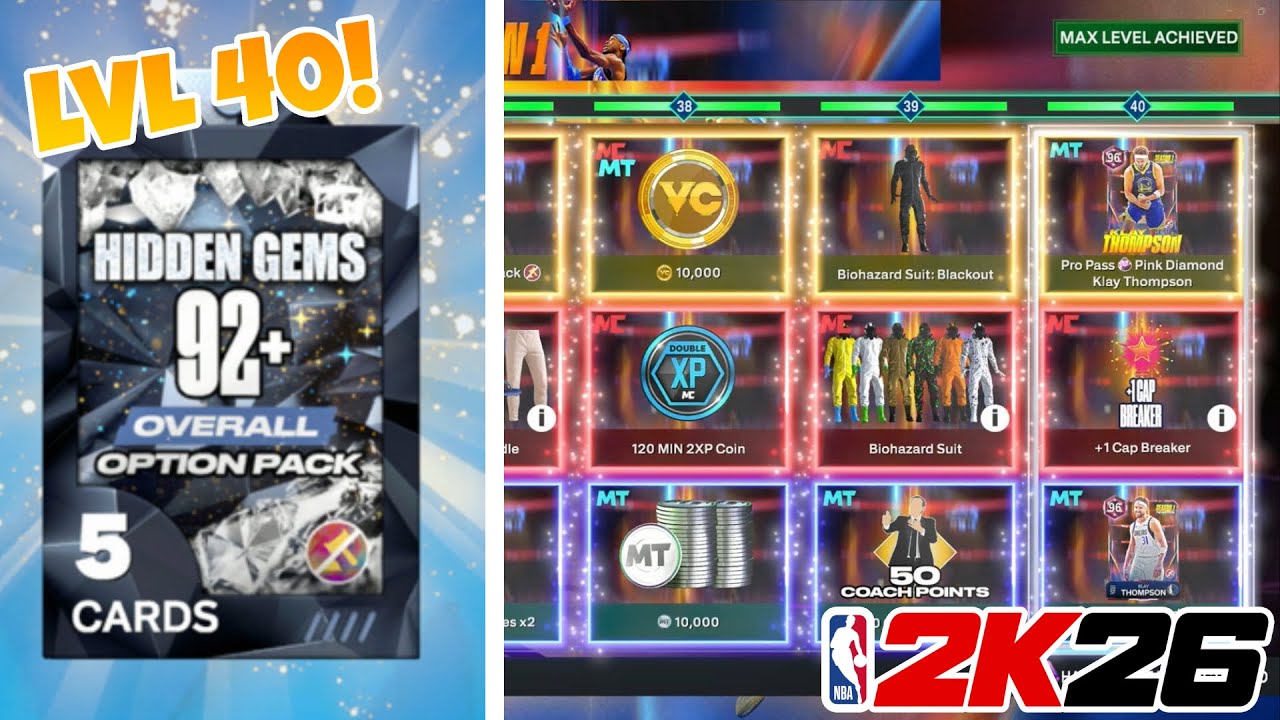 I OPENED EVERY LEVEL 40 REWARD IN NBA 2K26 MYTEAM!