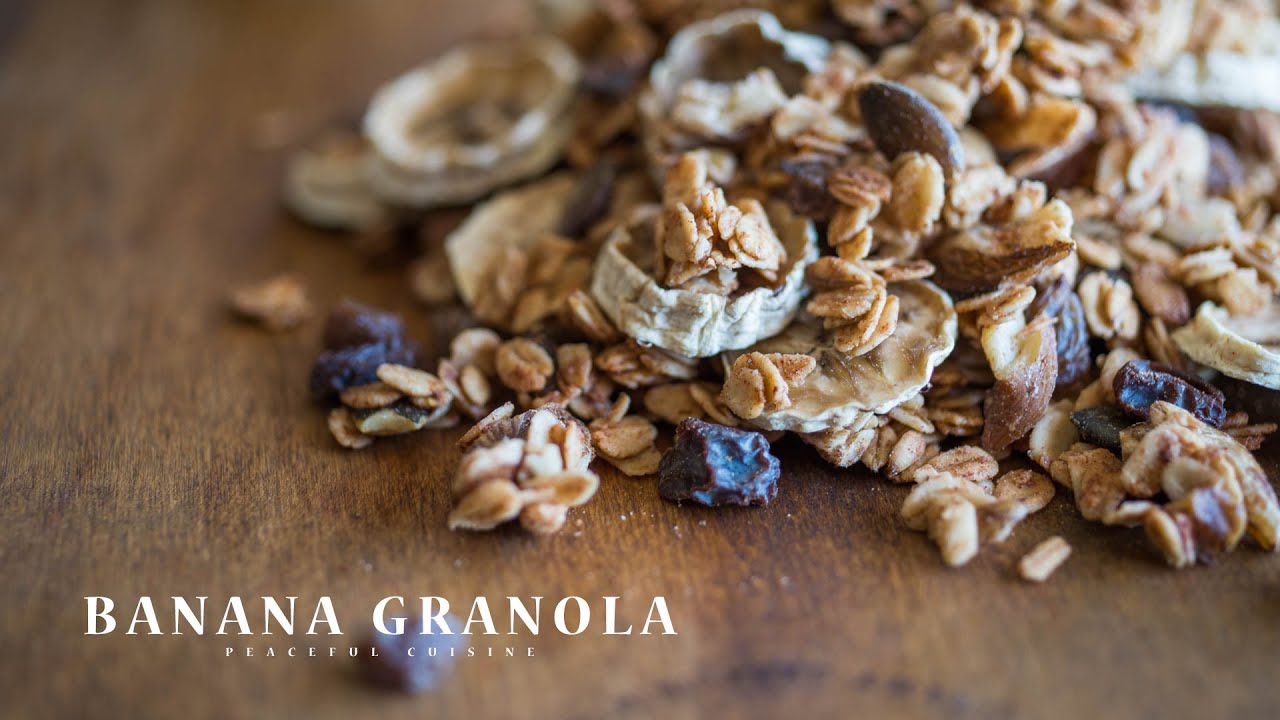 Banana Granola (vegan) ☆ バナナグラノーラの作り方