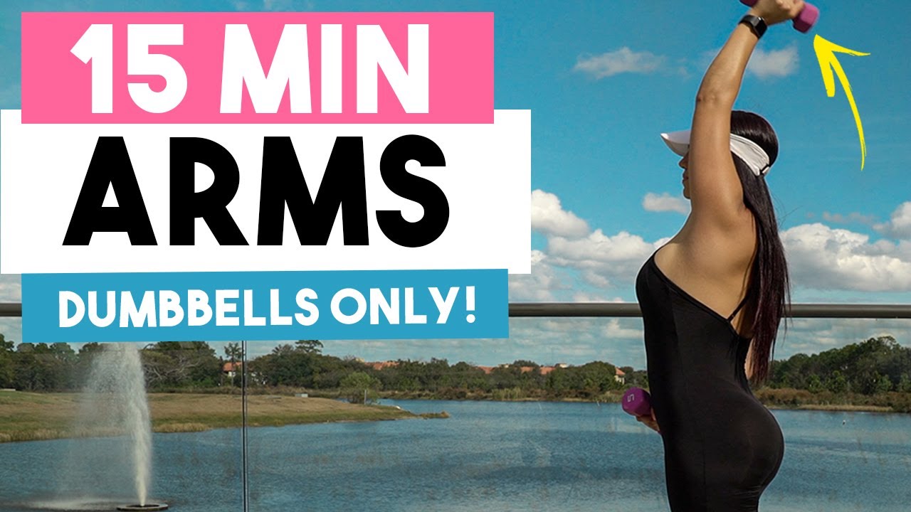 15 Min DUMBBELL ARM WORKOUT AT HOME | Toned Arms Workout - At Home (DUMBBELL ONLY)