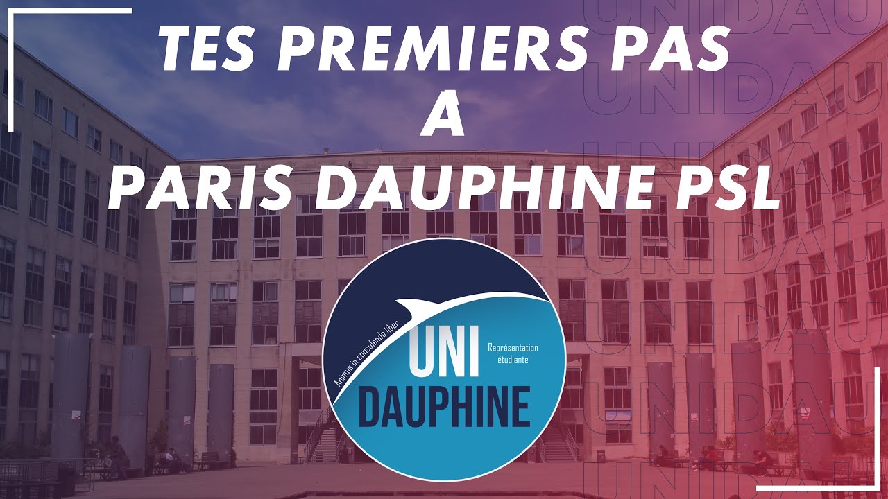 TES PREMIERS PAS À L'UNIVERSITÉ PARIS DAUPHINE - PSL | UNI DAUPHINE