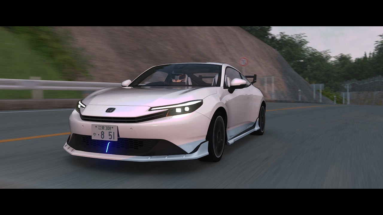 Honda Prelude Mugen Concept - Initial D - Odawara Circuit Forward Race 1 lap tv cam