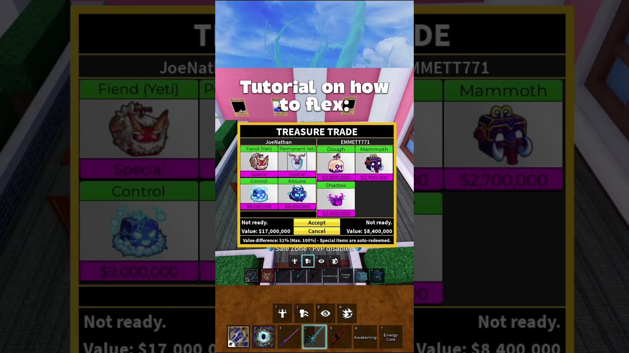 Tutorial on how to flex in blox fruits!