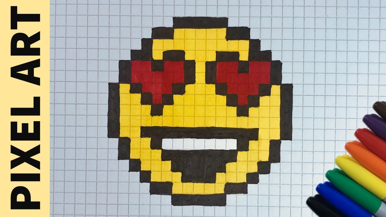 Come disegnare Emoji Pixel Art | How To Draw Emoji pixelart