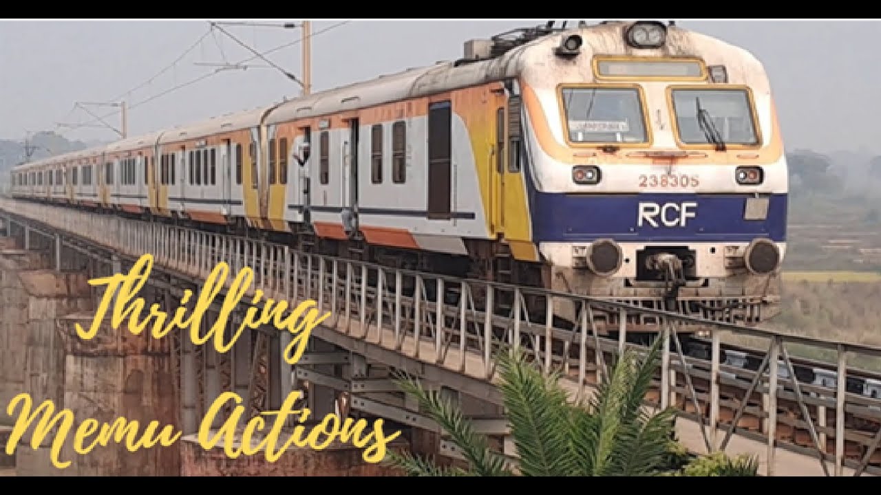 Spectacular run of High Speed MEMU Trains on Bridge | DEMU Train negotiating curve |Tech Information