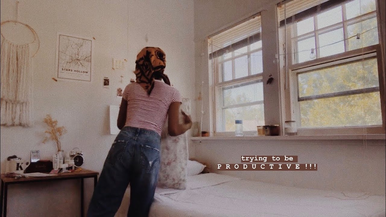 vlog: cleaning, studying, and trying to be productive! 🧺🌥🌳