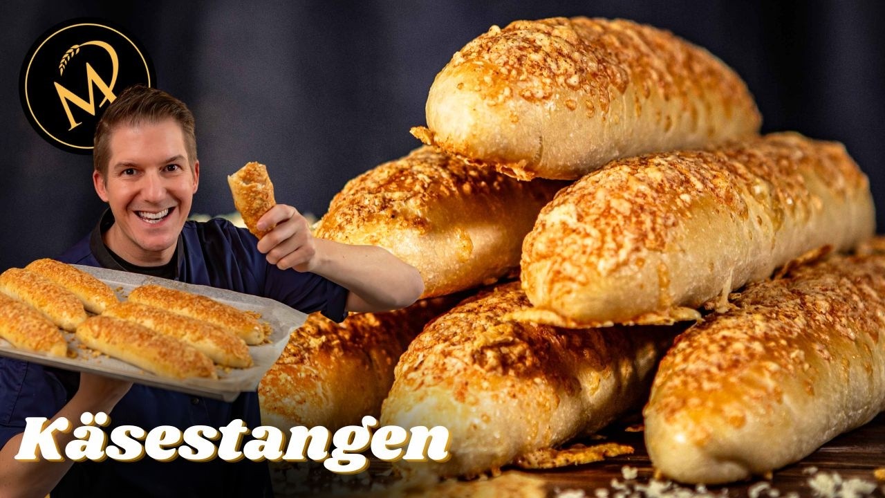 Die perfekten Käsestangen - Super fluffige, aromatische Käsebrötchen