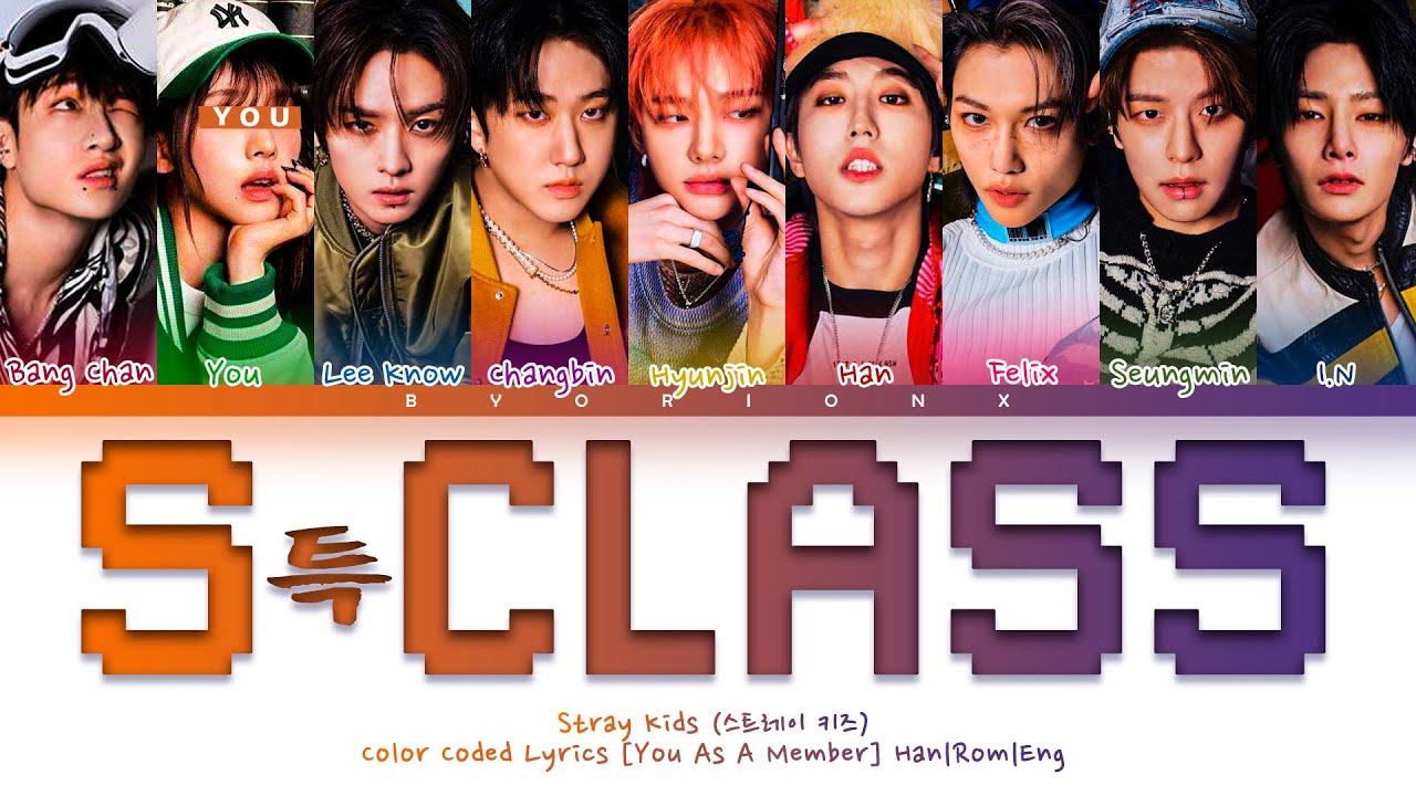 Stray Kids (스트레이 키즈) 'S-Class (특)' - You As A Member [Karaoke Ver.] || 9 Members Ver.