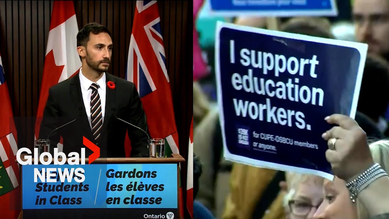 Ontario will pass bill imposing contract on education workers, strike would be 