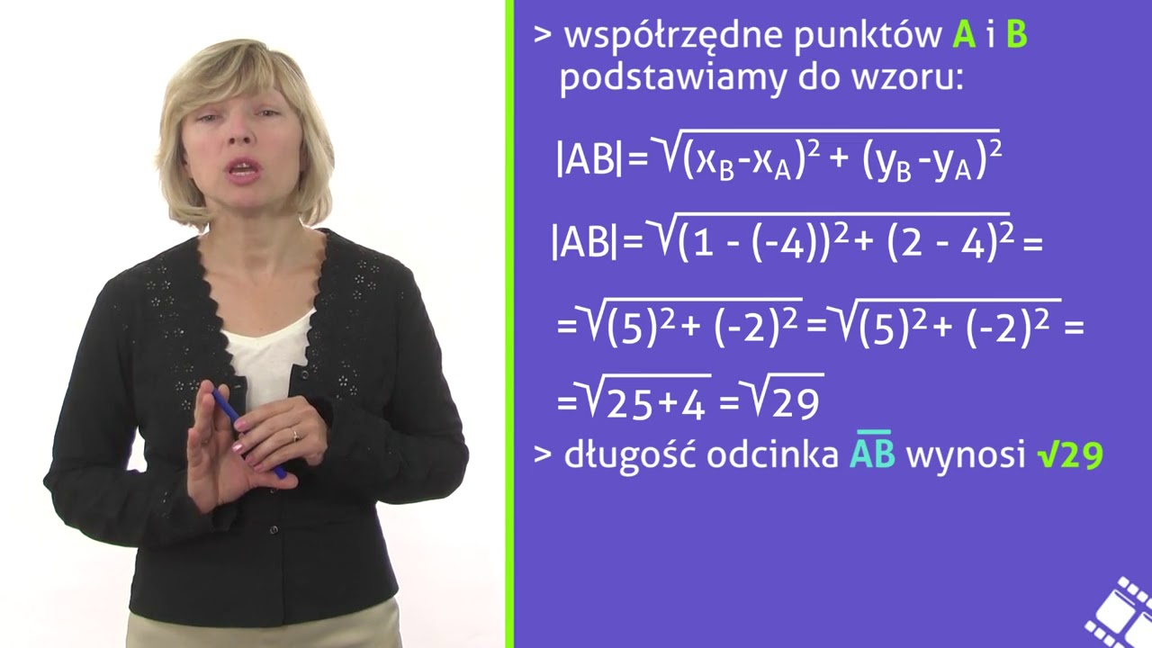Układ kartezjański punkt odcinek