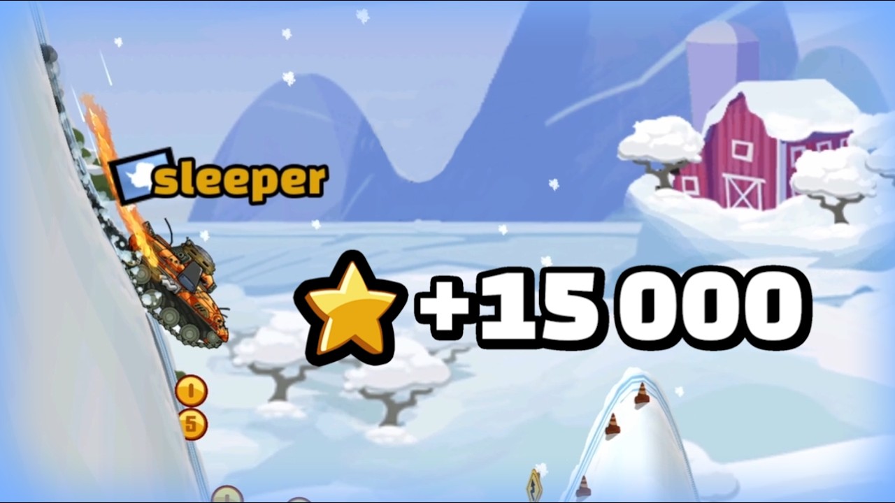 [TAS] Tank Raging Winter 5k - Hill Climb Racing 2
