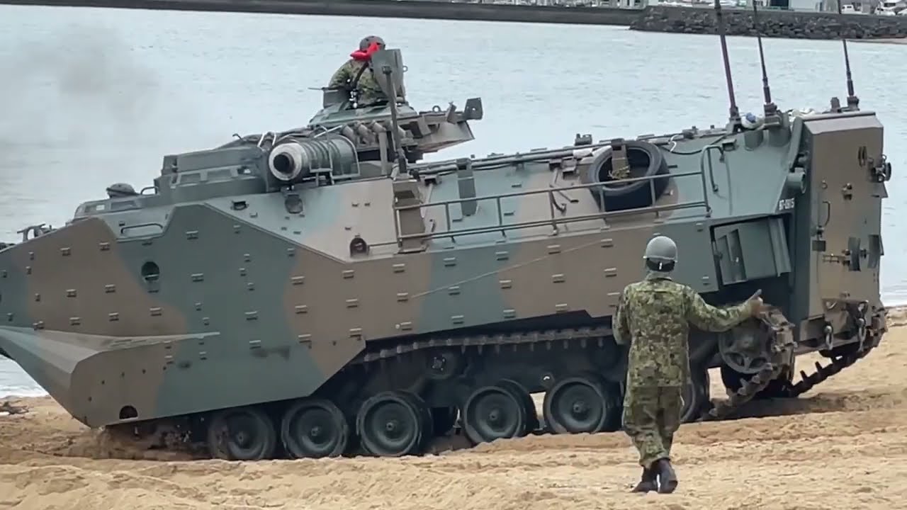 【相浦駐屯地】水陸機動団 AAV7 水上訓練見学【自衛隊】