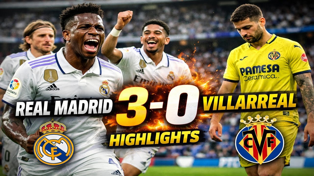 VINÍCIUS JR HAT-TRICK! 🔥 Real Madrid 3–0 Villarreal | All 3 Goals & Highlights