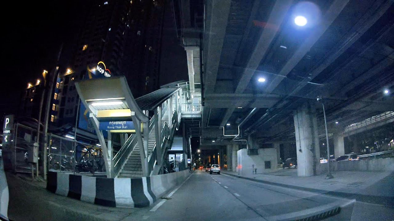Driving in Bangkok from BTS กรุงธนบุรี - SD Avenue Hotel