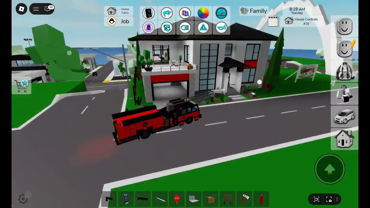 Roblox Brookhaven the firefighter 🚒 job is Cabprivy is job working hard