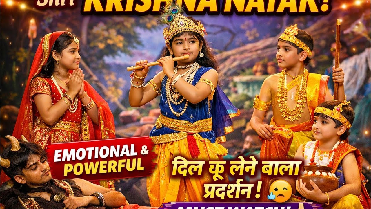 School Students Performed Amazing Shri Krishna Natak | Emotional & Powerful Performance🙏 #viral #yt 