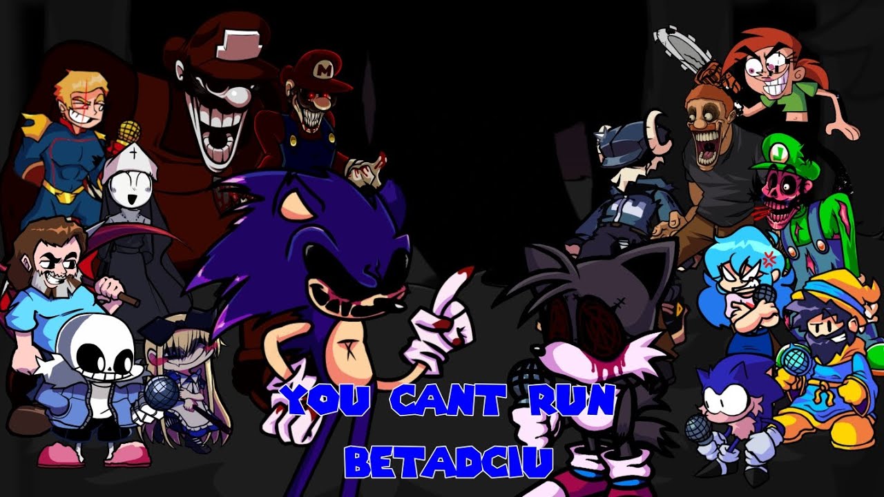 FNF You Can't Run But Everyone Sing it (+ FLP) (Vs Sonic.Exe Betadciu) (2026 video)
