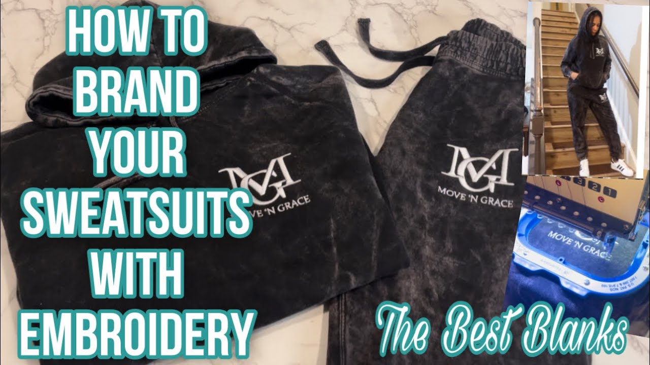 Embroidering on The Best Sweatsuits for Your Clothing Brand |Street Wear Jogger Sets with my MT1501