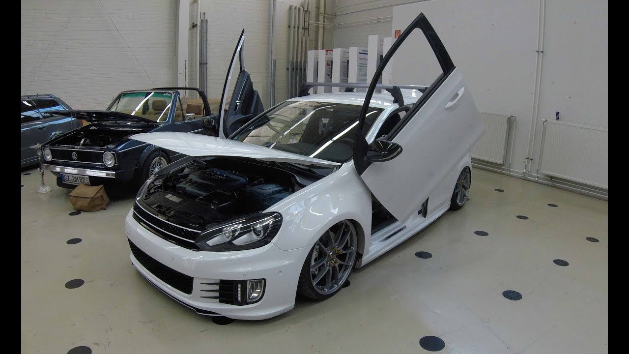 Volkswagen VW Golf 6 MK6 VI с дверями Lambo, мегатюнинговый шоу-кар, осмотр и салон V2420