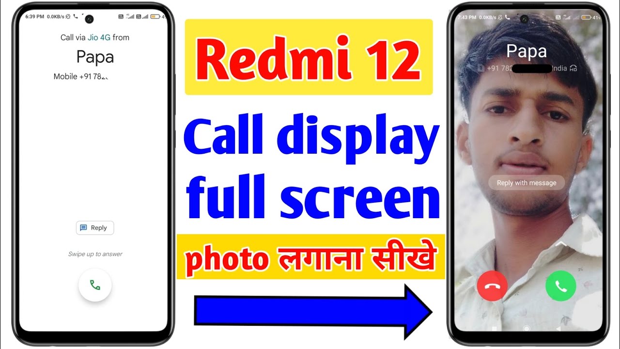 Redmi 12 call display full screen photo setting | Redmi 12 call photo setting | call photo setting