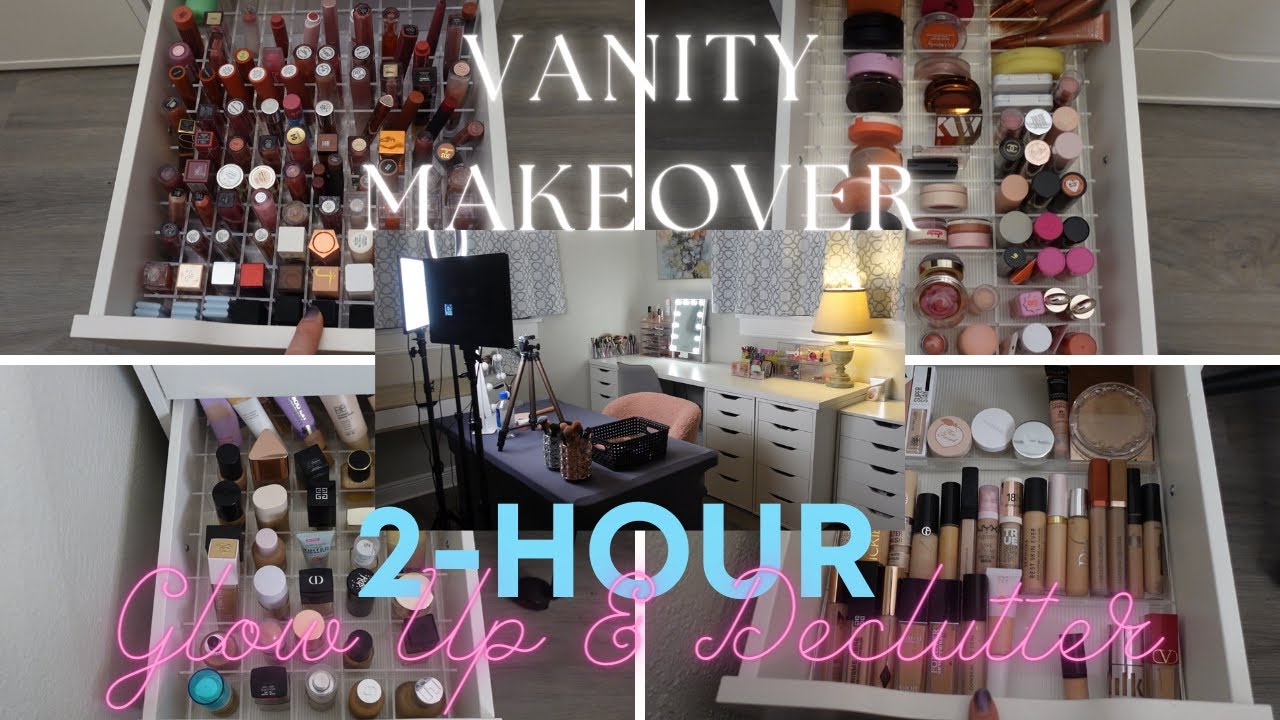 Makeup Vanity & Room Makeover - Makeup & Brush Declutter, Vanity Tour, Vanity Collections Alex 5