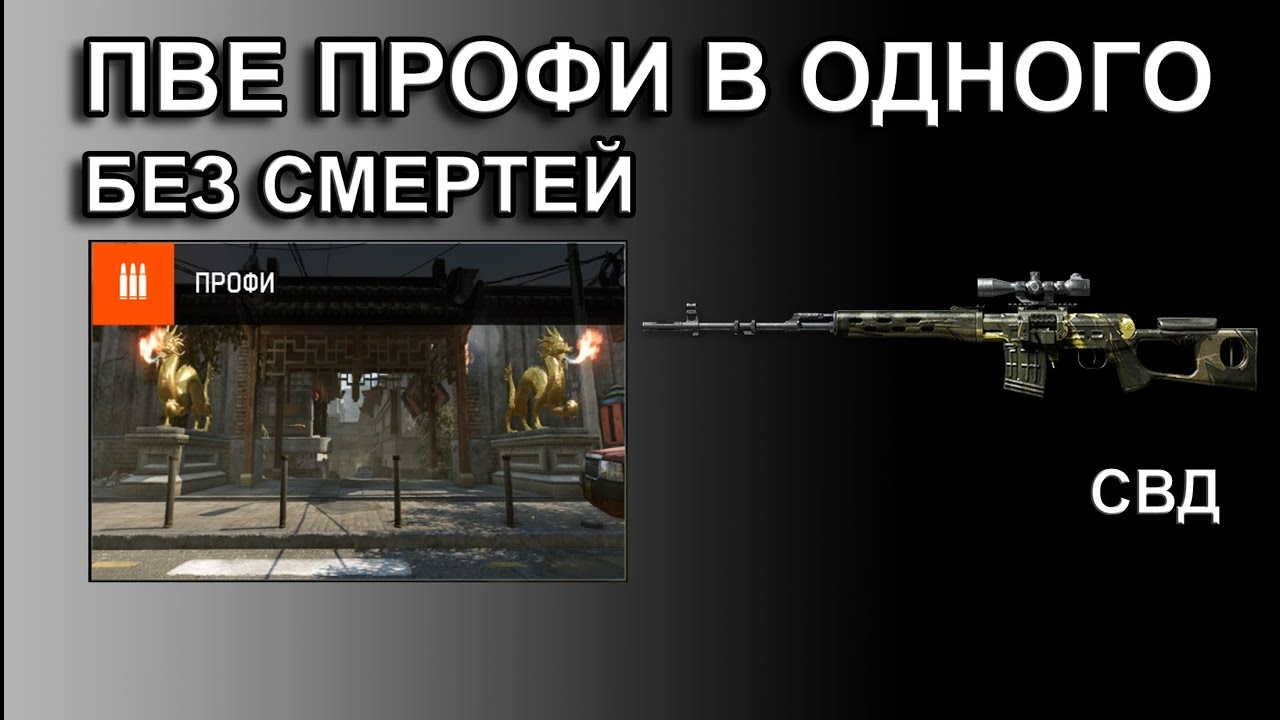 ПВЕ ПРОФИ С ДЕФОЛТНОЙ СВД! 100% УБИЙСТВ В ГОЛОВУ! Полное прохождение без смертей в соло за снайпера