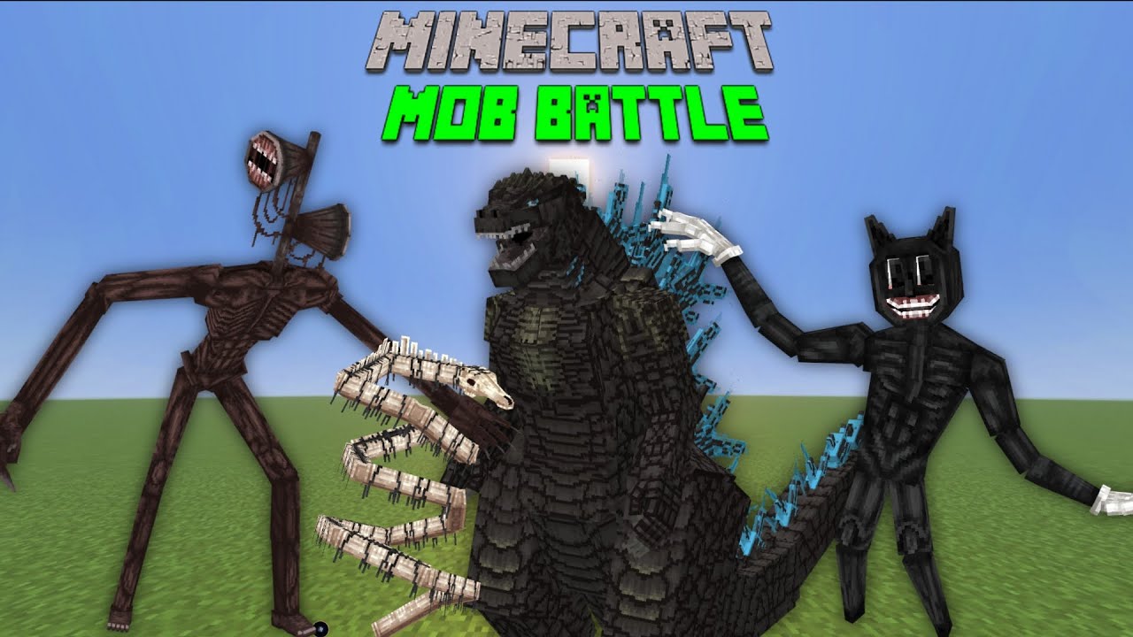 Trevor Henderson Creatures Vs Godzilla Minus One(GOJIDRAW) - Minecraft Mob Battle 