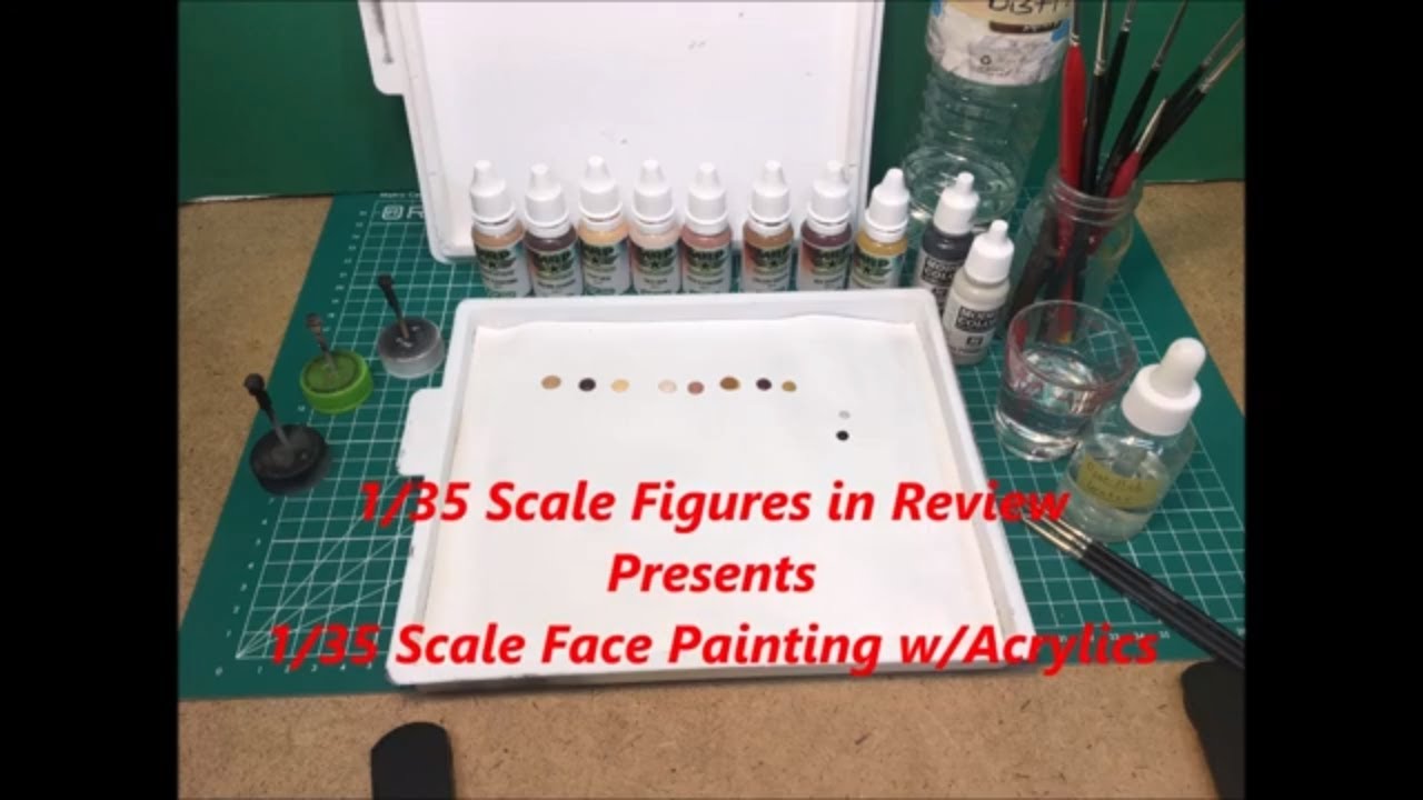 Using Mr. Paint Acrylics for 1/35 Scale Face Painting.