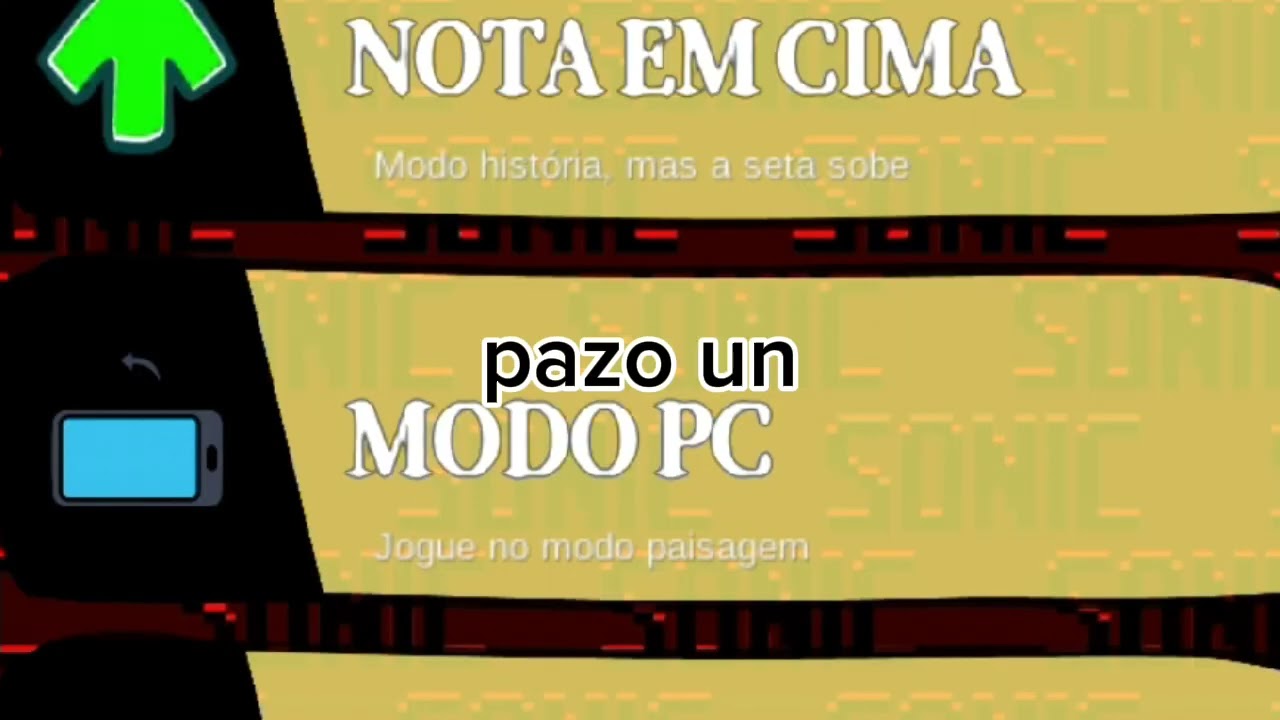Como jogar com a tela deitada no FNF fake (literalmente rápido)