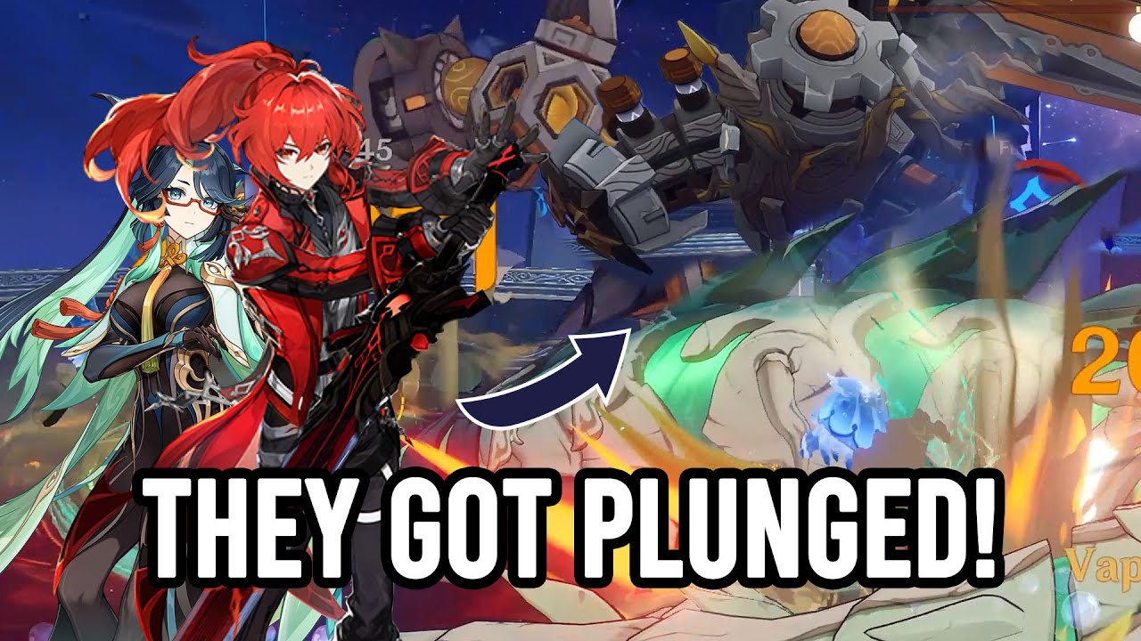 Diluc Vape Plunged Spiral Abyss 4.4 Bosses | Genshin Impact