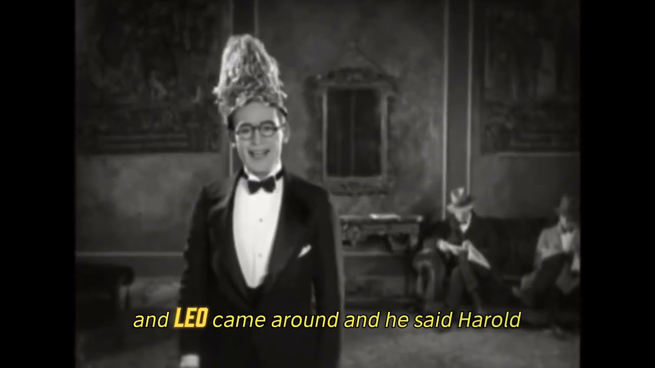 Harold Lloyd talks about bad acting