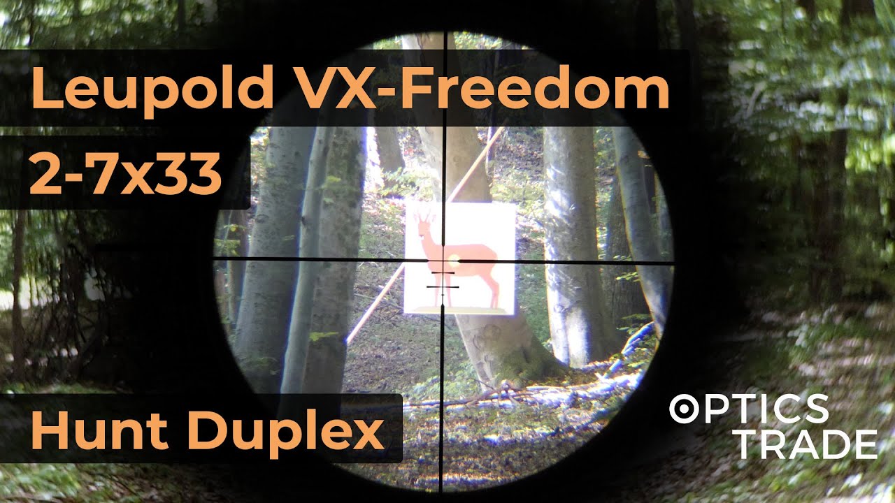 Leupold VX-Freedom 2-7x33 Reticle Hunt Duplex | Optics Trade Reticle Subtensions
