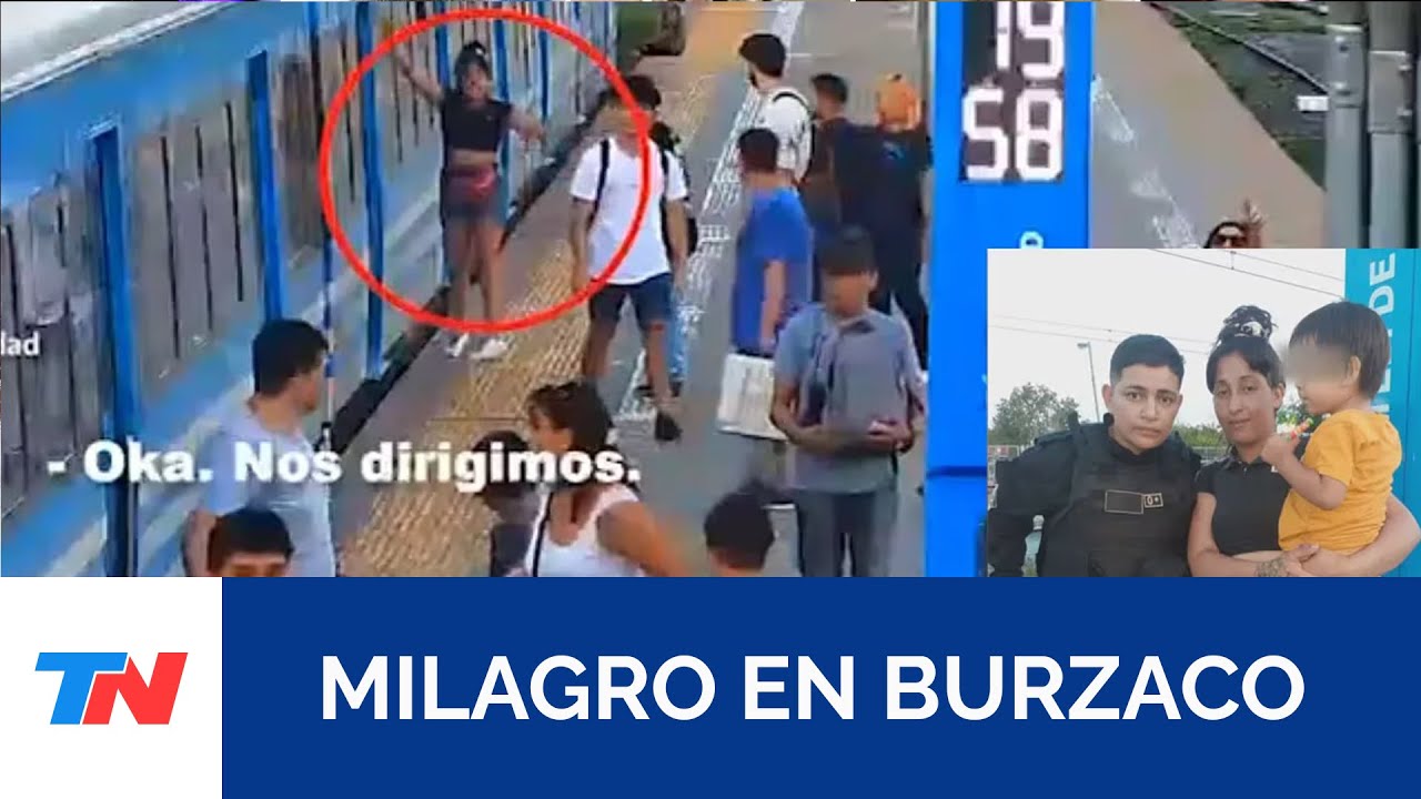 Dramático video: un nene de dos años cayó en las vías, el tren arrancó y se salvó de milagro