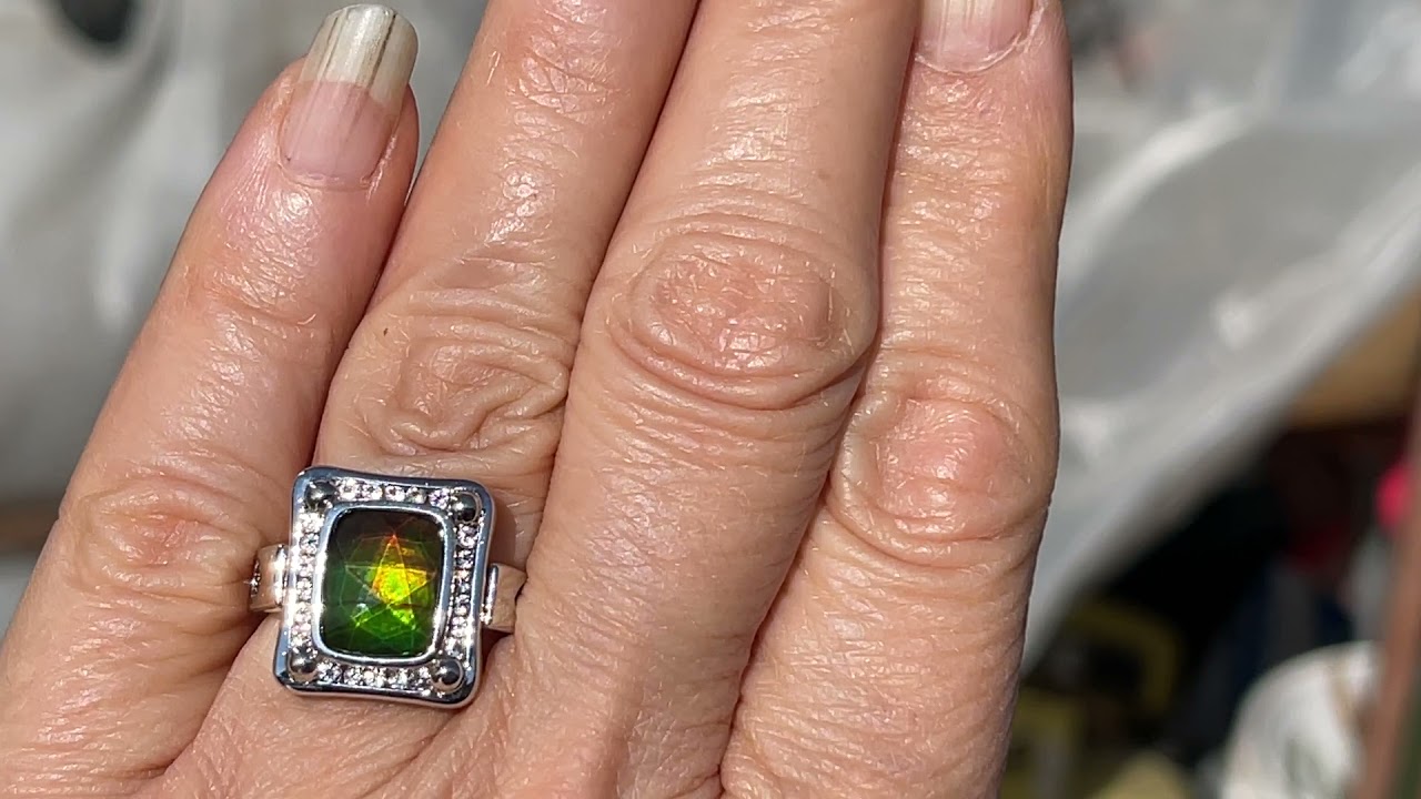 Korite Ammolite Pendant & Ring in One 1KSRP