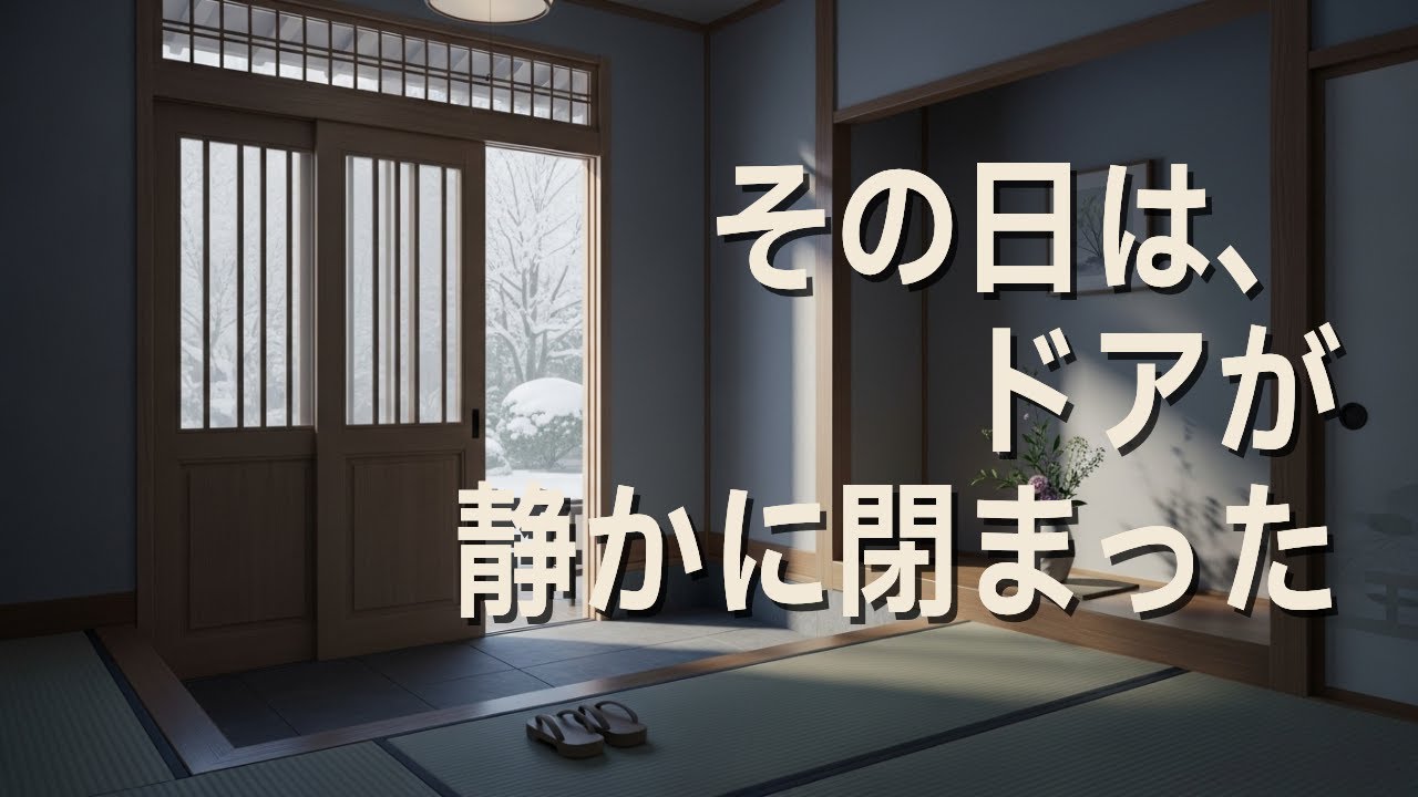 その日は、ドアをすぐに閉めなかった