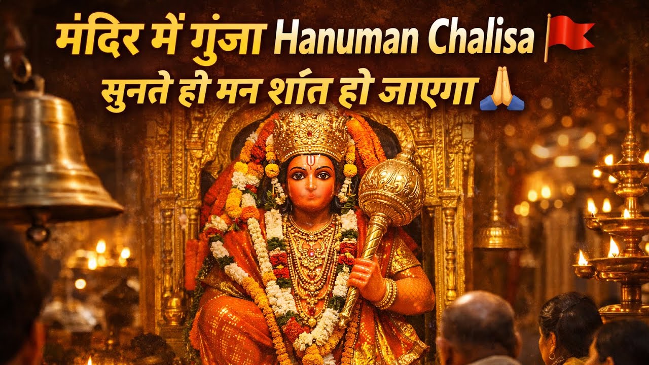 मंदिर में LIVE Hanuman Chalisa | सुनते ही मन शांत हो जाएगा 🙏 Jai Bajrangbali