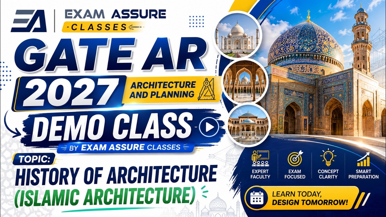 Demo Lecture: History of Architecture (Islamic Architecture) | GATE AR 2027 | Exam Assure Classes